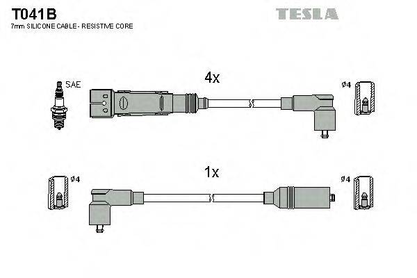 TESLA T041B Комплект дротів запалювання