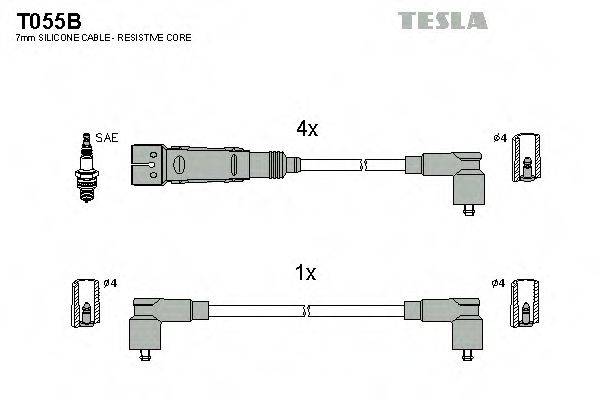 TESLA T055B Комплект дротів запалювання