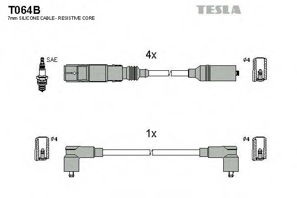 TESLA T064B Комплект дротів запалювання