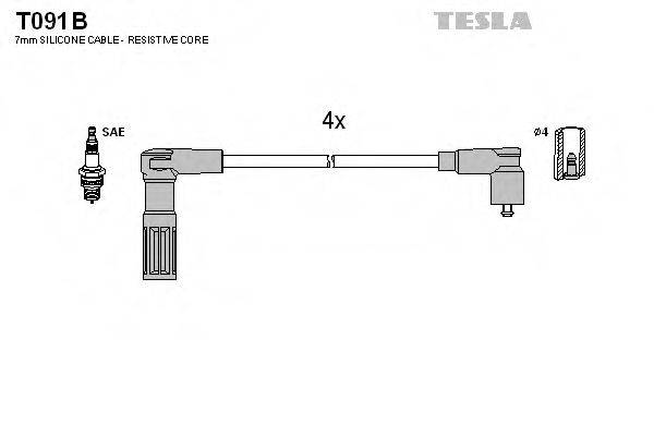 TESLA T091B Комплект дротів запалювання