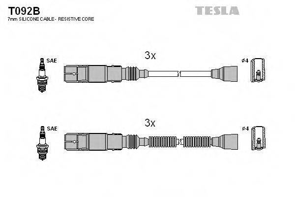 TESLA T092B Комплект дротів запалювання