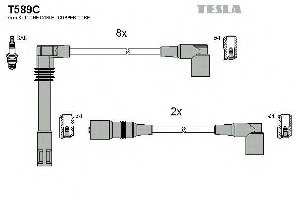 TESLA T589C Комплект дротів запалювання