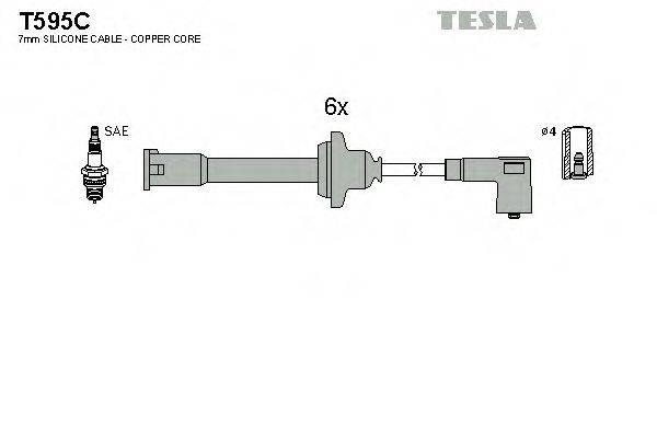 TESLA T595C Комплект дротів запалювання