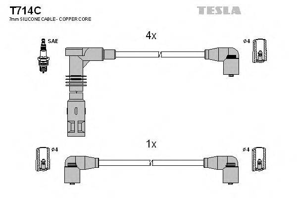 TESLA T714C Комплект дротів запалювання