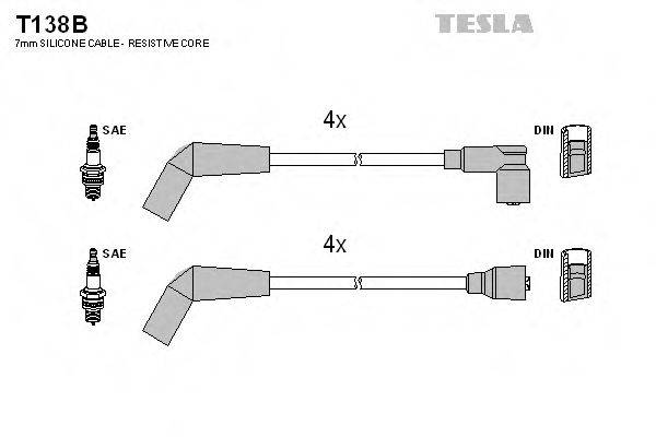 TESLA T138B Комплект дротів запалювання