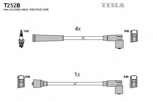 TESLA T252B Комплект дротів запалювання