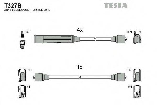 TESLA T327B Комплект дротів запалювання