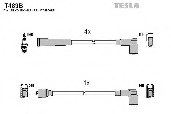 TESLA T489B Комплект дротів запалювання