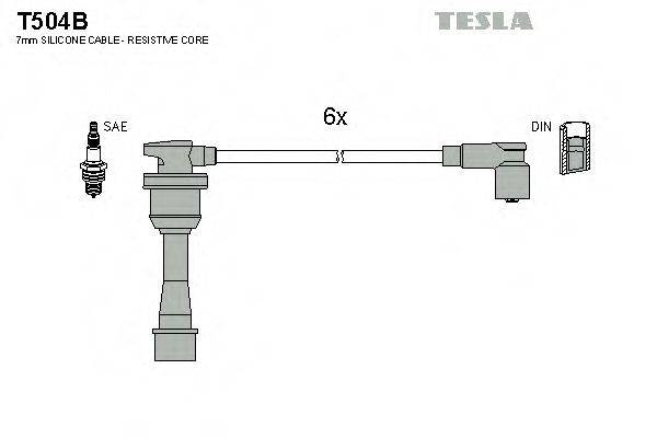 TESLA T504B Комплект дротів запалювання