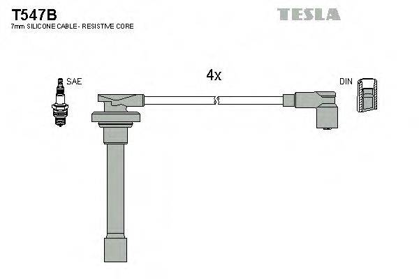 TESLA T547B Комплект дротів запалювання