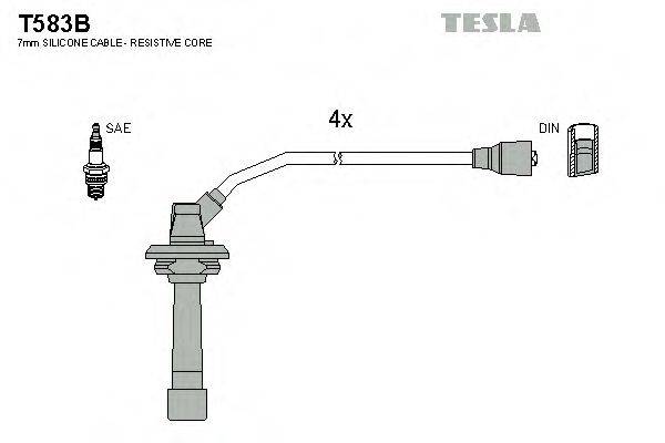 TESLA T583B Комплект дротів запалювання