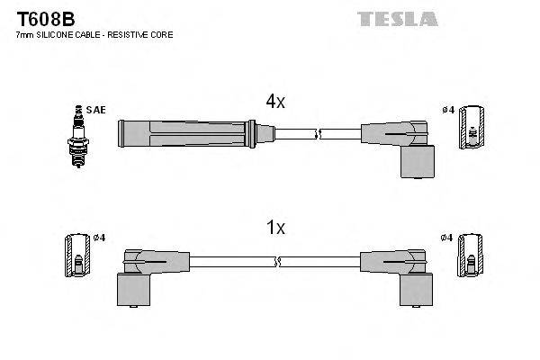 TESLA T608B Комплект дротів запалювання