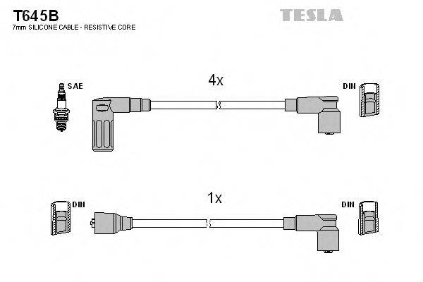 TESLA T645B Комплект дротів запалювання