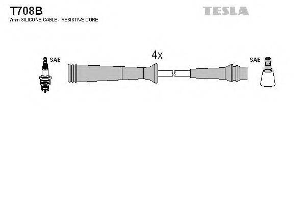 TESLA T708B Комплект дротів запалювання