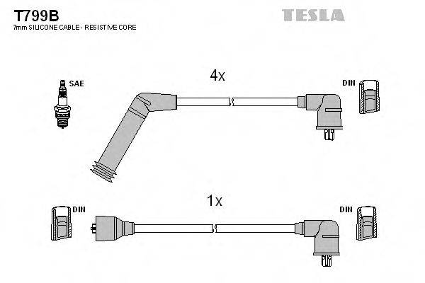 TESLA T799B Комплект дротів запалювання