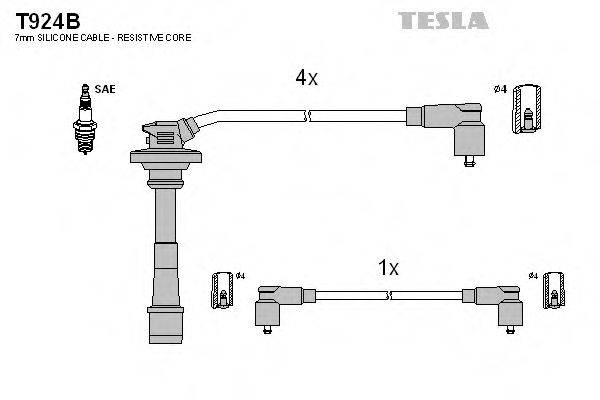 TESLA T924B Комплект дротів запалювання