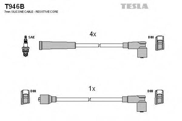 TESLA T946B Комплект дротів запалювання