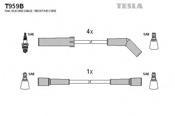 TESLA T959B Комплект дротів запалювання