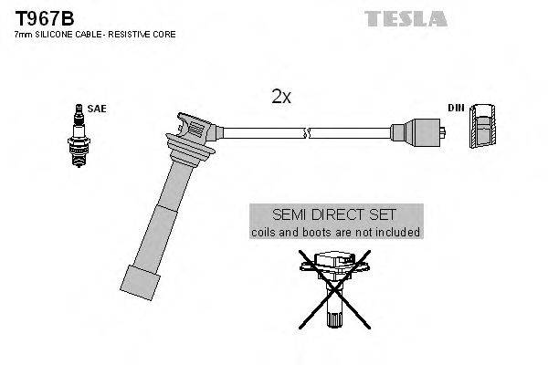 TESLA T967B Комплект дротів запалювання