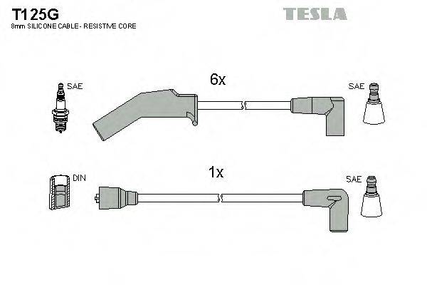 TESLA T125G Комплект дротів запалювання