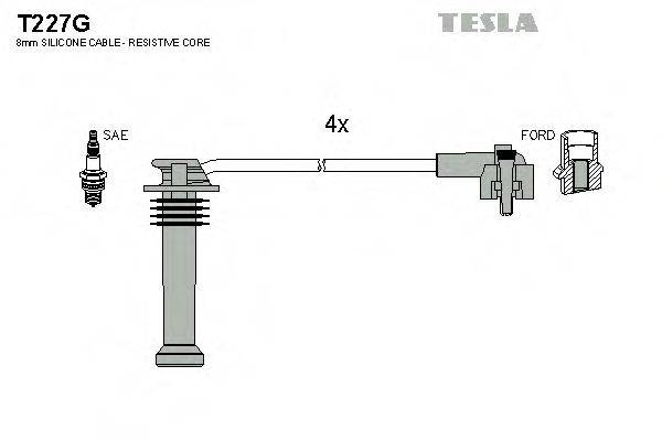 TESLA T227G Комплект дротів запалювання