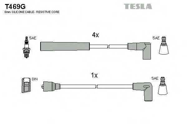 TESLA T469G Комплект дротів запалювання