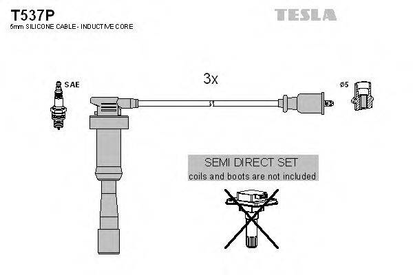 TESLA T537P Комплект дротів запалювання