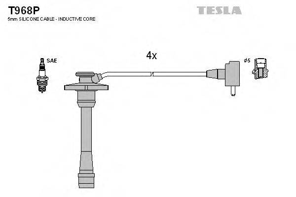 TESLA T968P Комплект дротів запалювання