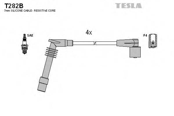 TESLA T282B Комплект дротів запалювання