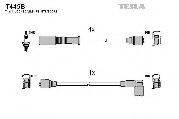 TESLA T445B Комплект дротів запалювання