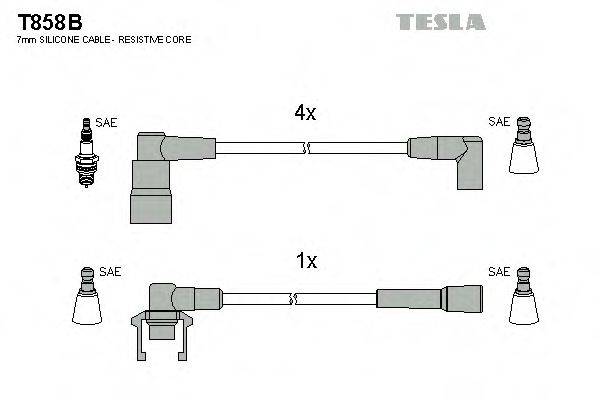 TESLA T858B Комплект дротів запалювання