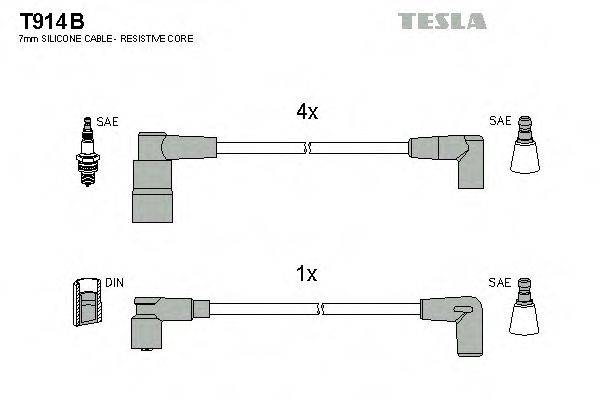 TESLA T914B Комплект дротів запалювання