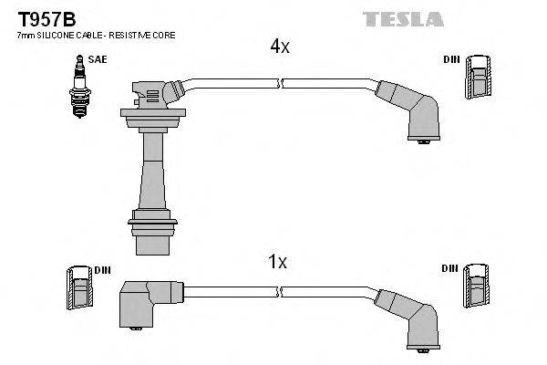 TESLA T957B Комплект дротів запалювання