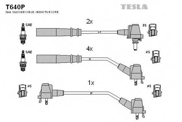 TESLA T640P Комплект дротів запалювання