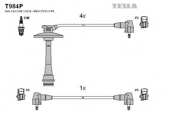 TESLA T984P Комплект дротів запалювання