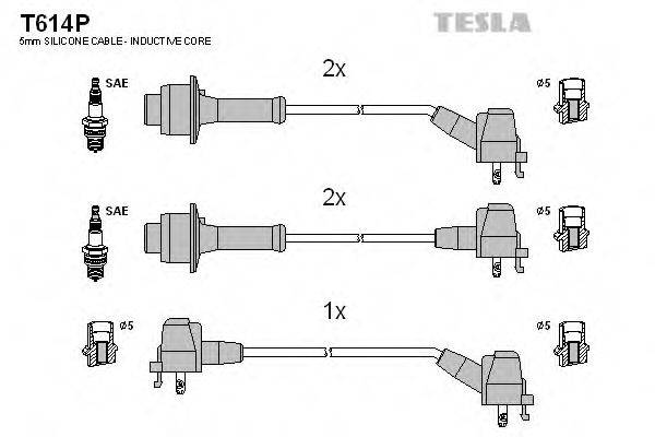 TESLA T614P Комплект дротів запалювання