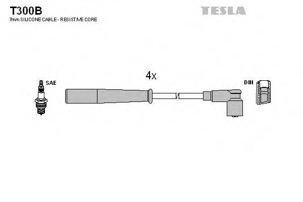 TESLA T300B Комплект дротів запалювання