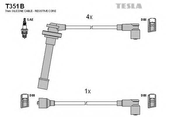 TESLA T351B Комплект дротів запалювання