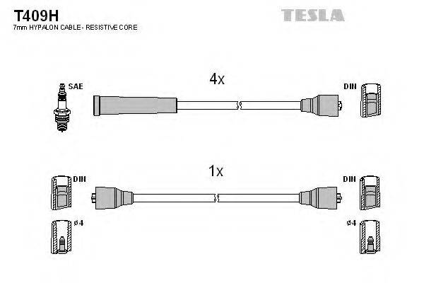 TESLA T409H Комплект дротів запалювання