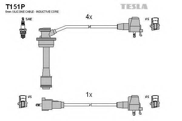 TESLA T151P Комплект дротів запалювання