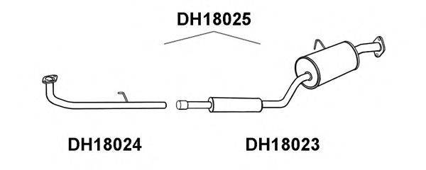 VENEPORTE DH18023 Глушник вихлопних газів кінцевий