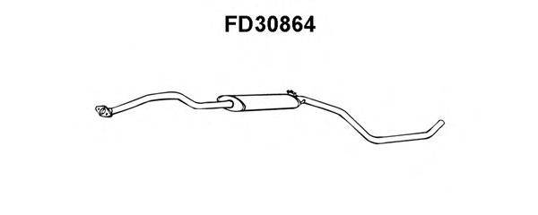 VENEPORTE FD30864 Середній глушник вихлопних газів