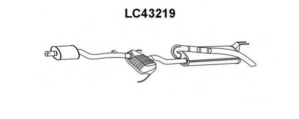 VENEPORTE LC43219 Глушник вихлопних газів кінцевий