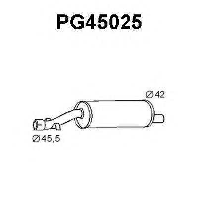 VENEPORTE PG45025 Середній глушник вихлопних газів