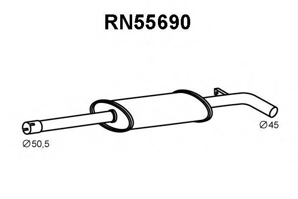 VENEPORTE RN55690 Середній глушник вихлопних газів