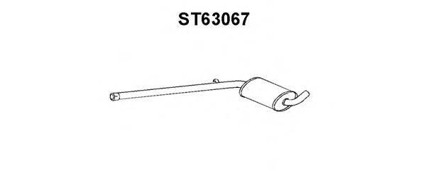 VENEPORTE ST63067 Середній глушник вихлопних газів