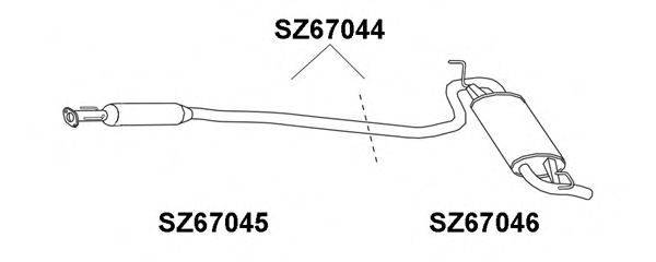 VENEPORTE SZ67045 Передглушувач вихлопних газів