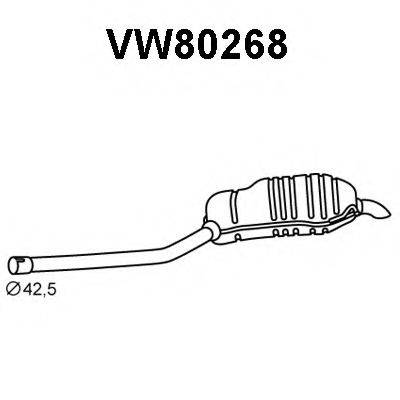 VENEPORTE VW80268 Глушник вихлопних газів кінцевий