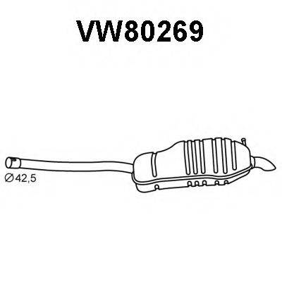 VENEPORTE VW80269 Глушник вихлопних газів кінцевий