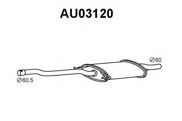 VENEPORTE AU03120 Передглушувач вихлопних газів
